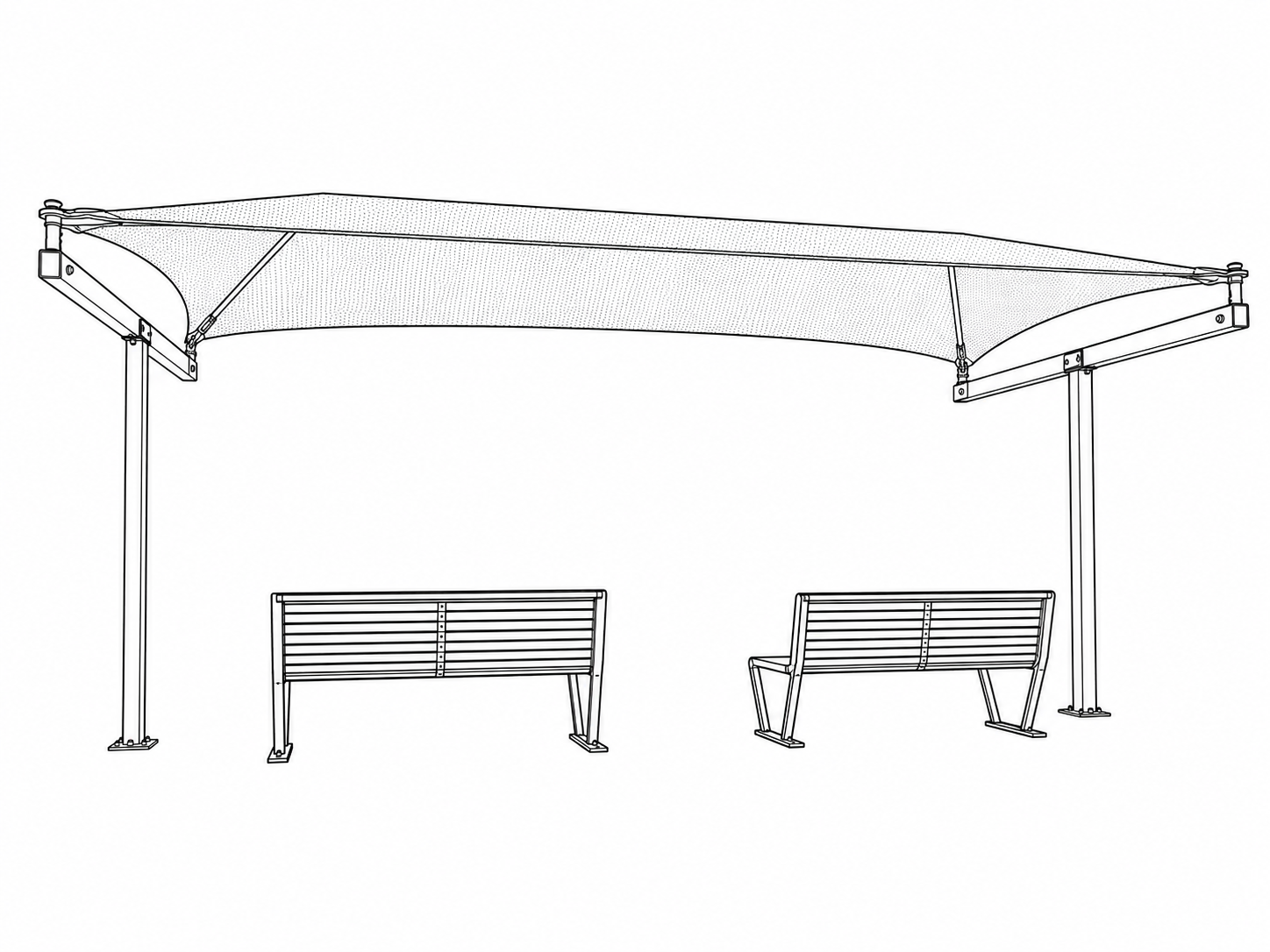 Dual-sided T-cantilever over seating on both sides