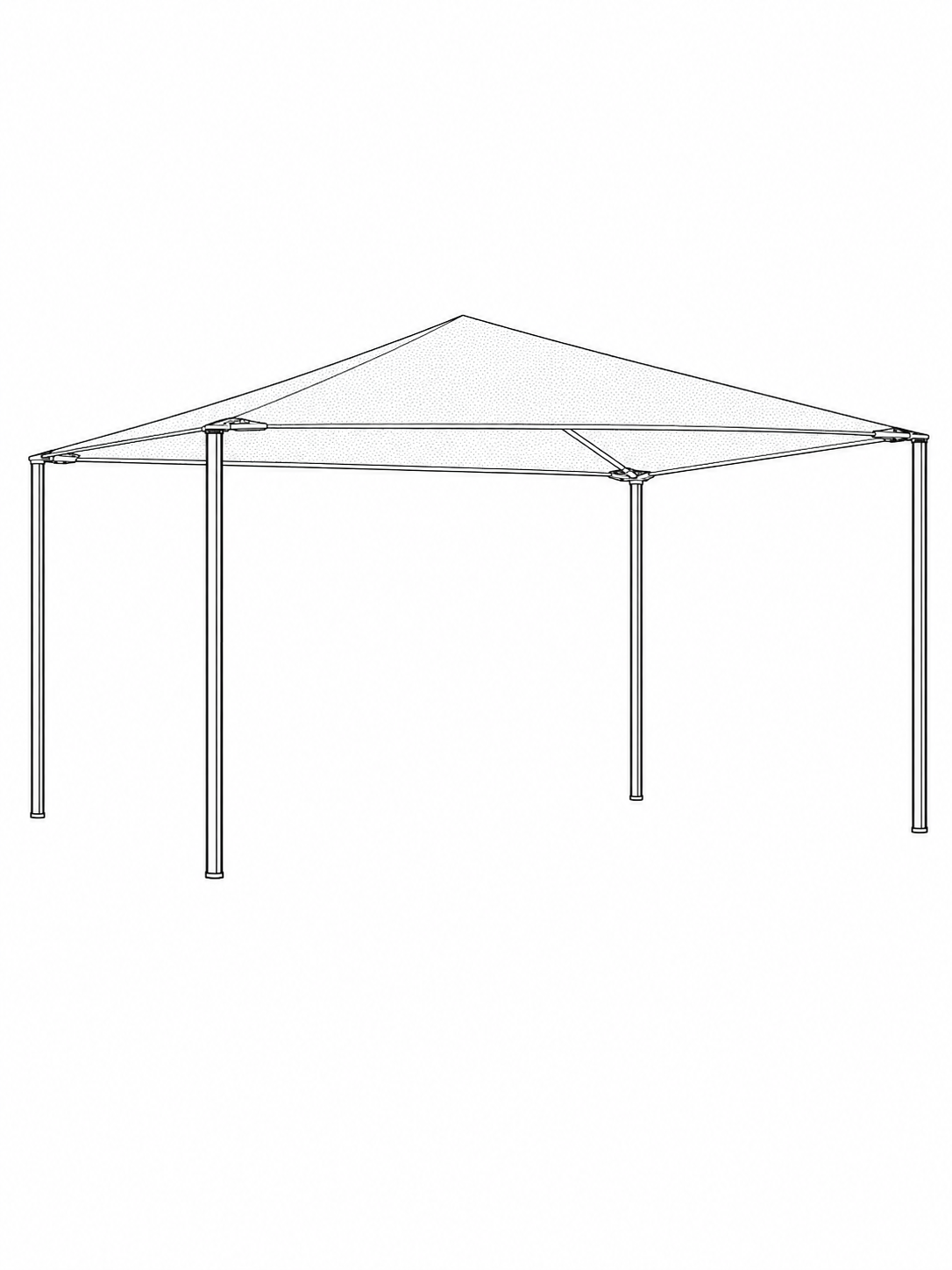 Standard 4-post freestanding structure